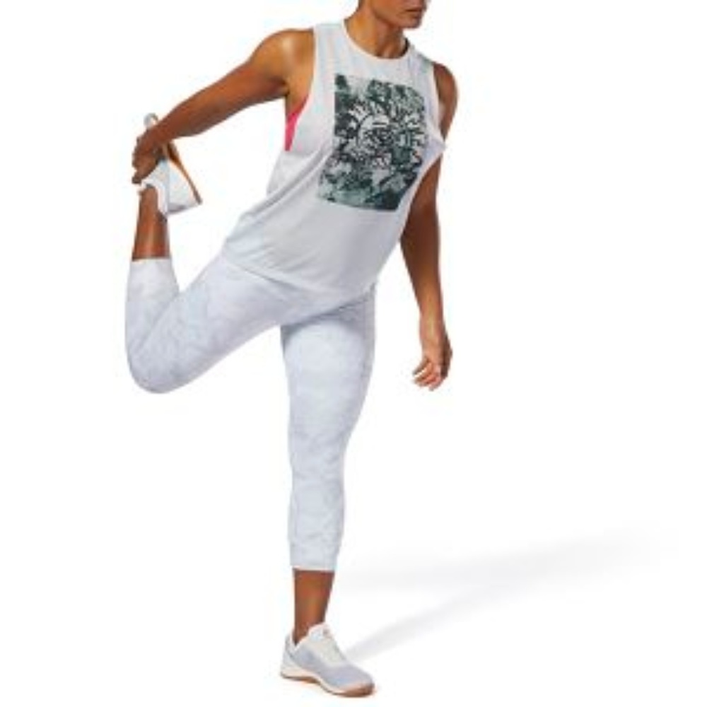 Reebok CrossFit marble white leggings
